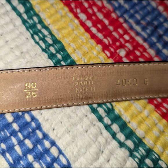 Leegin‎ women\'s vintage brown leather belt size 36 main image 4